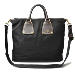 Prada Vela shoulder bag tote nylon Nero Black